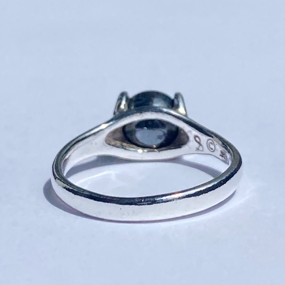 925 Sterling Silver Hematite Ring - image 7